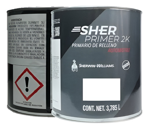 Sher Primer 2k Kit 4.731l Negro