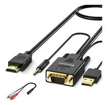 Comprar Cable Vga A Hdmi 10ft-3m, Adaptador Vga A Hdmi Con Audio