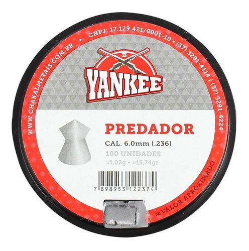 Chumbinho Yankee Predador 6.0mm 100un.