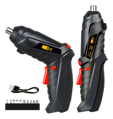 Parafusadeira 4,8v 250 Rpm Bivolt Com Bits Pb600 Oz Cor Preto Frequência 60Hz 110V/220V