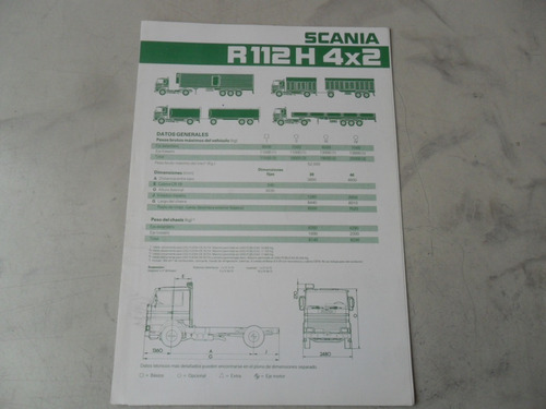 Folleto Scania Camion T 112 Antiguo Catalogo 1982 No Manual