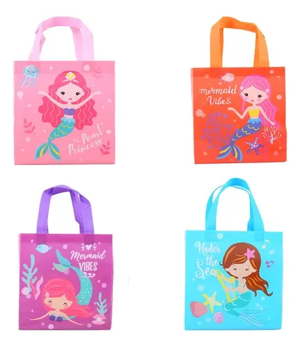 Bolsas Para Dulces Sirena Dulceros Para Ni a Fiesta 12pz
