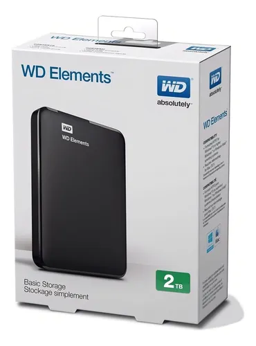 Disco Externo 2 Tb Wd Element Usb 3.0 Portatil Elements 2tb