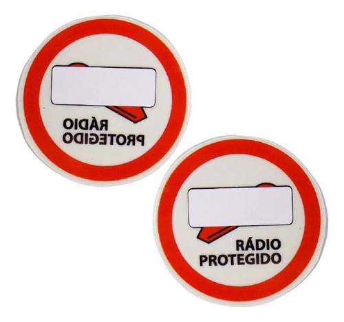 Adesivo Radio Protegido Vidro Interno Gol Parati Fgc