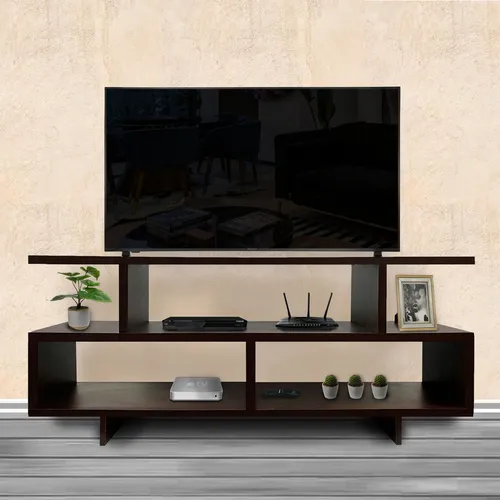 comprar Mueble Tv Centro Entretenimiento Moderno Color Chocolate