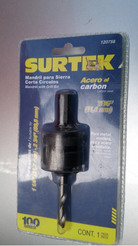 Mandril Para Broca Sierra 7/16 (11.1mm) Surtek 120756