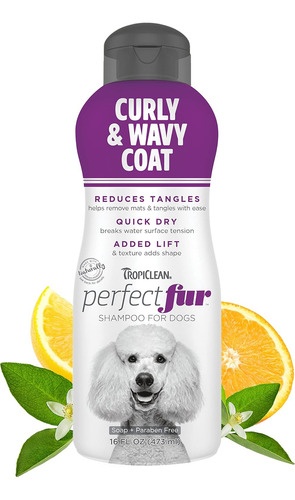 Champú Desenredante Para Perros Tropiclean Perfect Fur Para