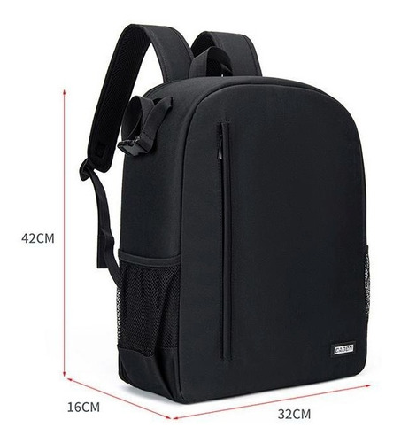 Imagen 3 de 10 de Mochila Para Cámara Fotográfica D6 Color Negro