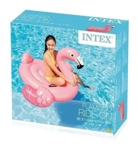 Colchoneta Inflable Intex Flamenco Rosa Para Pileta
