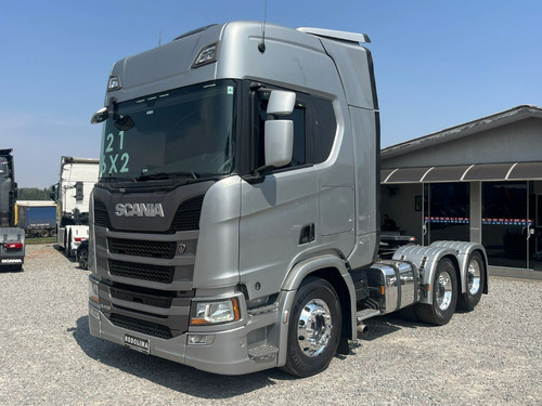Scania R 450 Cinza 6x2 2021 Susp. Ar Teto Alto R450 Retarder
