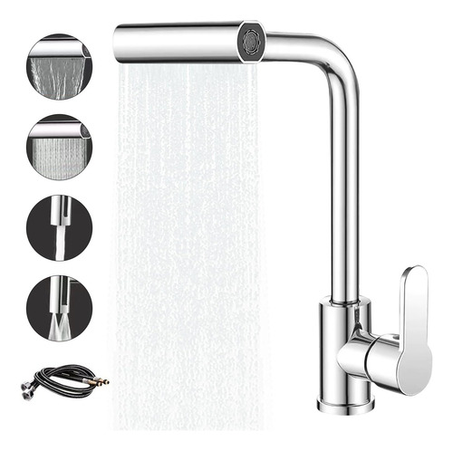 Llave Mezcladora Monomando Lavabo Baño Grifo Inoxidable 360°