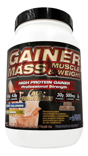 F&nt Gainer Mass Muscle & Weight 2,000 Gr Proteina