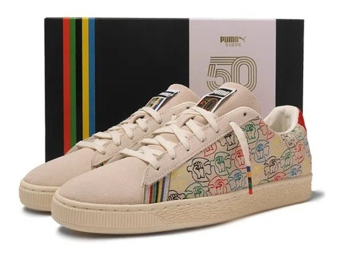 tênis puma suede x power through peace áfrica