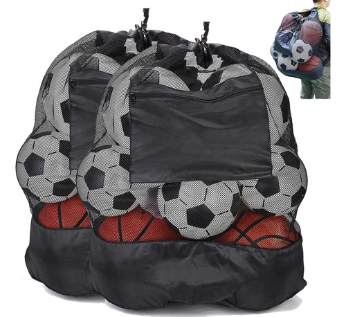 L 2 Pack Extra Large Sports Ball Bag,mesh Soccer Ball