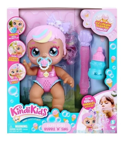 Muñeca Kindi Kids Poppi Pearl Burbujas Perfumada Canta Y Rie