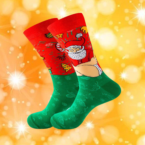 6 Paquetes De 2 A 6 Bonitos Calcetines Navideños, Calcetines