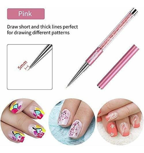 Escarabajos Nail Art Liner Brushes Uv Gel Painting Acrilico