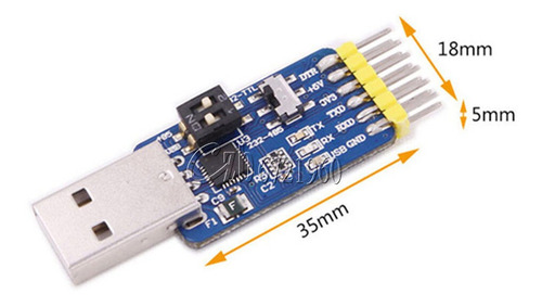 Modulo 6 En 1 Usb Cp2102 Ttl - Rs232 - Rs485 Convertid Mutuo