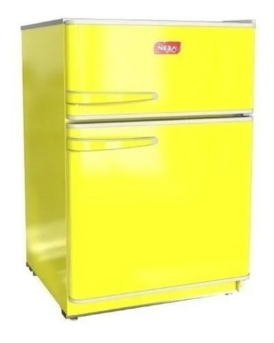 Refrigerador Neba Low Bench com freezer amarelo