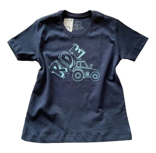 Camiseta Country Infantil Radade Azul Marinho Trator Ref.402