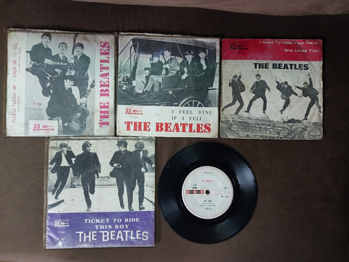 The Beatles 5 Discos Vinil Compactos (ler Descrição)