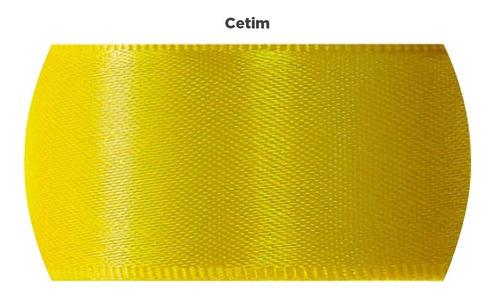 Fitas Progresso Fita De Cetim Liso Amarelo Gema 22mm 10