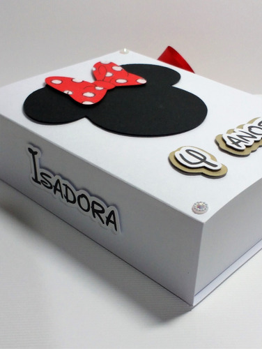 20 Caixas Convite Lembrancinha Aniversario Minnie