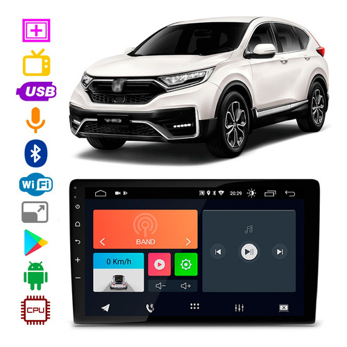 Central Multimidia Honda Cr-v 2017 A 2021 Bt Android Câmera