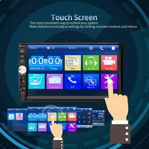 Autoestereo 7012b Bluetooth Pantalla De 7 Touch Usb Control
