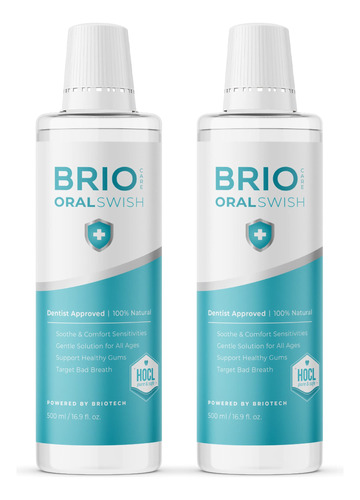 Briocare Oral Swish, Cuidado Bucal Natural Y Vegano, Enjuagu