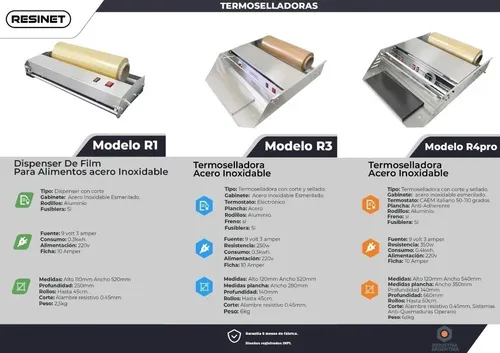 Termoselladora Film Electrica 450mm Envasadora Acero Inox