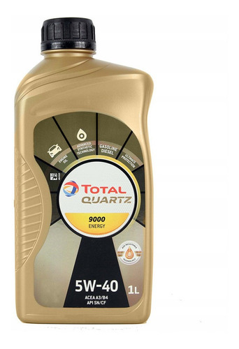 Aceite Total Quartz 9000 5w40 X 1 Litros 100 % Sintético