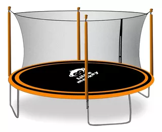 Trampolin Brincolin 4.2m Reforzado Rudo Tumbling Red 14 Pies Color Negro Color de la lona de salto Negro Color del cobertor de resortes Azul