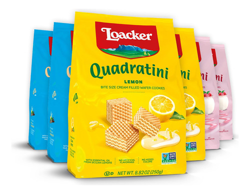 Loacker Quadratini - Paquete Variado De Galletas De Oblea Gr