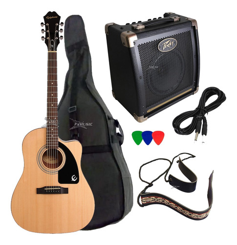 Combo Guitarra Electroacustica EpiPhone + Amplificador + Acc