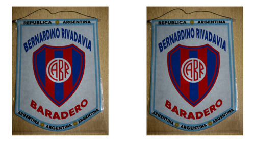 Banderin Grande 40cm Bernardino Rivadavia Baradero