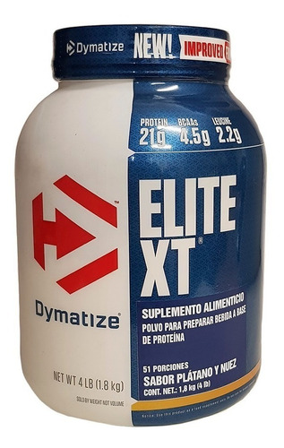 Caseina Elite Xt  4lb Dymatize 12horas Bcaa Musculo