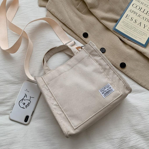 Bolsa Feminina Transversal Saco Veludo Faculdade Cor Branco