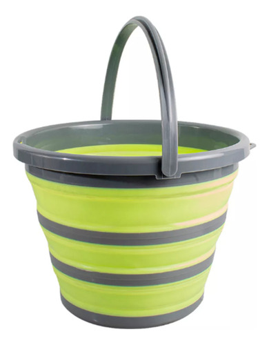 Cubeta Plástico Portátil Plegable De Silicona Extensible 10l