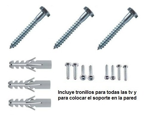 Imagen 4 de 10 de Soporte Universal Para Smart Tv 14¨a 55¨tacos Y Tornillos