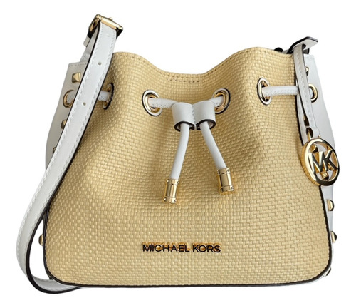 Bolsa Michael Kors Original Phoebe Black Chica Bucket Bag Color Blanco