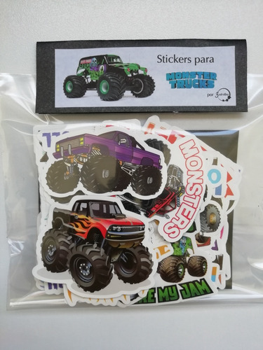 Monster Trucks Big Foot Stickers Calcomanias 50 Unideades