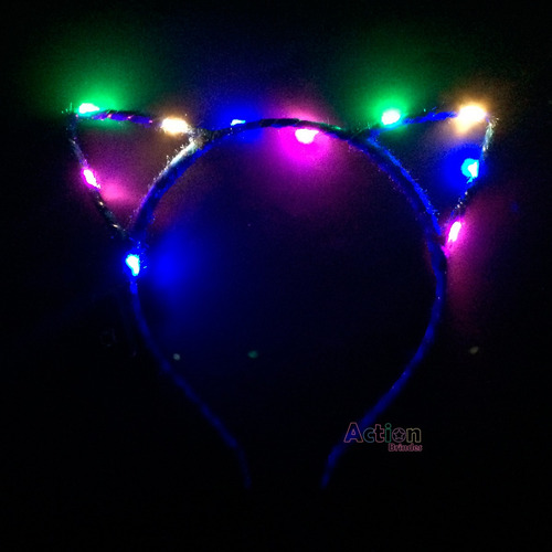Imagem 2 de 3 de Tiara Gatinho De Led