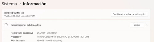 Notebook Asus X407ua-bv349t I3-8130u 256gb/12ram (Usado)