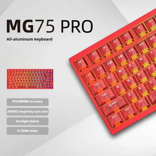 Teclado Magnetico Irok Mg75 Pro Rojo Inglés Us (Usado)