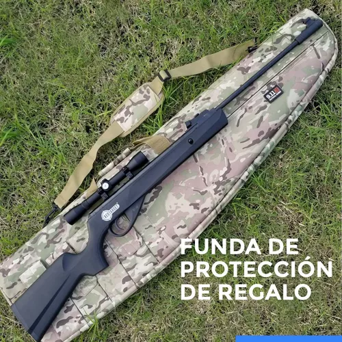 Rifle Aire Comprimido 5.5 Caza Balines Blancos Mira Funda