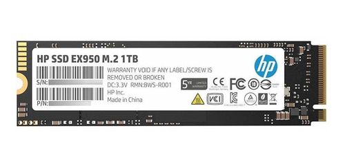 1tb Ssd 3d Nand M.2 2280 Pcie Nvme Hp Ex950 5ms23aa