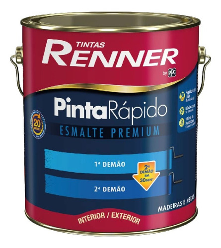 Esmalte Sintetico Pinta Rápido Maderas Metales Renner 900ml