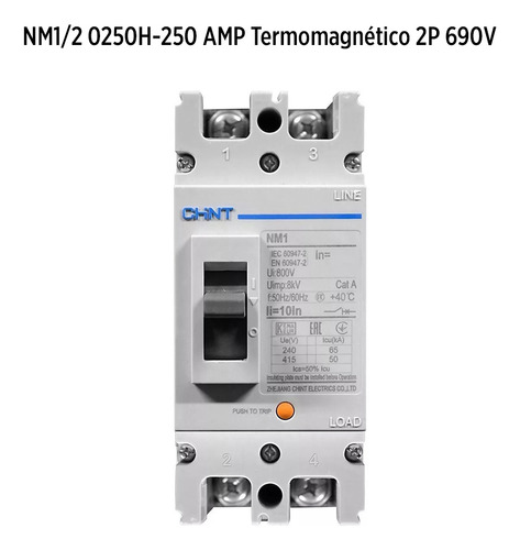 Nm1/2 0250h-250amp Termomagnetico 2p 690