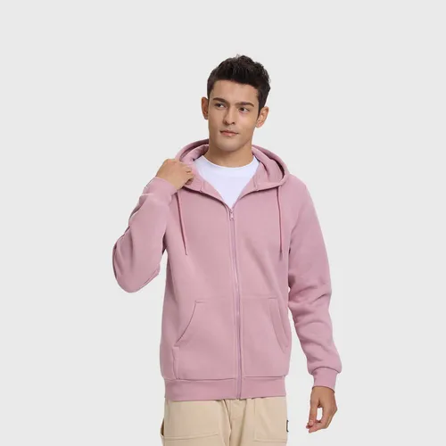 Polerón Hombre Full Zipper Rosado Claro Fashion's Park